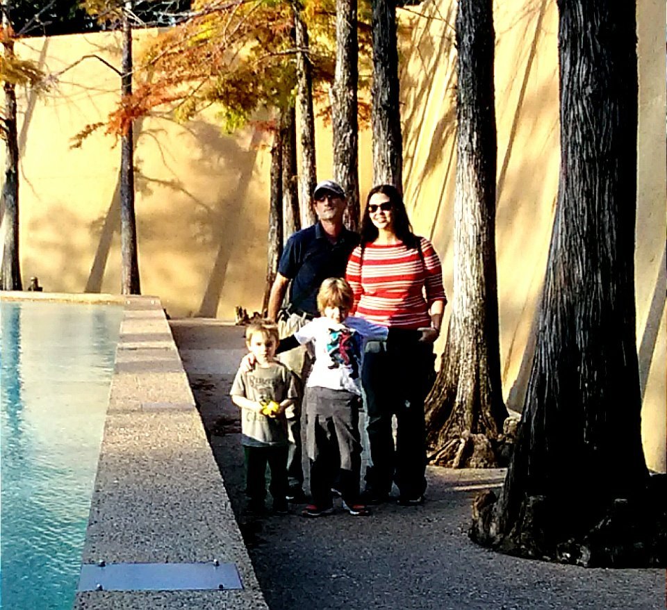 Family at the Water Gardens, Fort Worth, TX