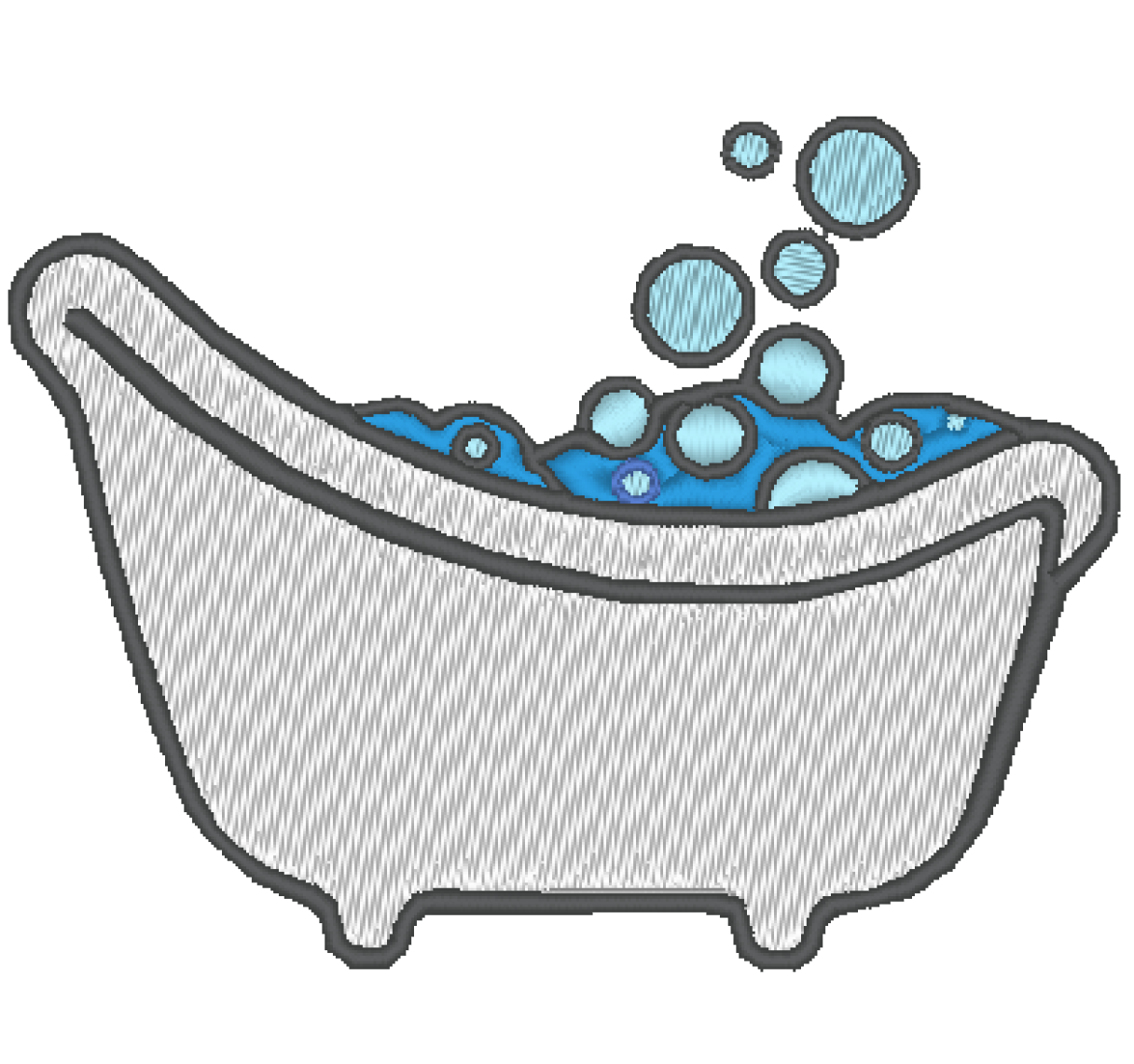 Bubble Bath Machine Embroidery Design File SubEarthan Cottage