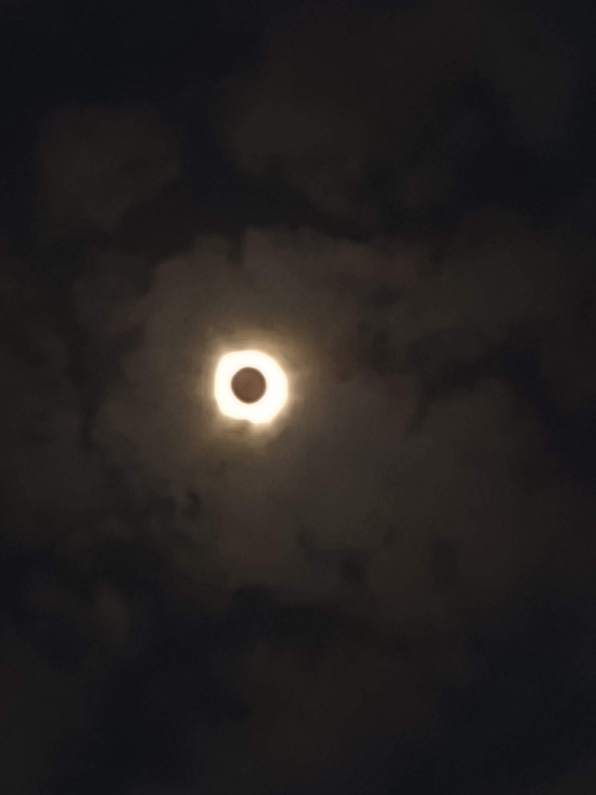 Solar eclipse totality dark